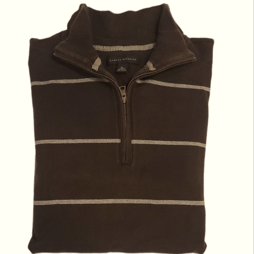 Banana Republic 1/4 Zip Mock Turtleneck Long Sleeve Shirt